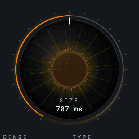 The engine orb in Modal: a dark mass with a glowing corona and particles