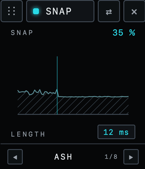 The Snap brick as it appears in the plugin