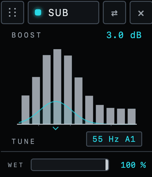 The Sub brick as it appears in the plugin